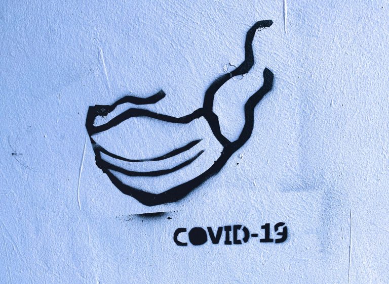 Grafitti Maske "Covid-19"