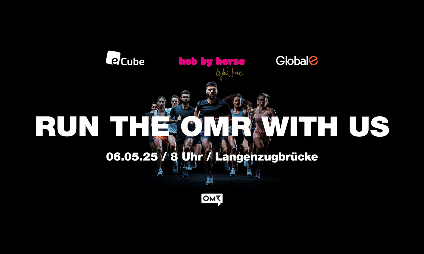 Banner zum OMR-Run am 06.05.25, 8 Uhr, Langenzugbrücke.